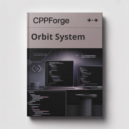 Book or manual titled 'CPPForge Orbit System' on a light gray background